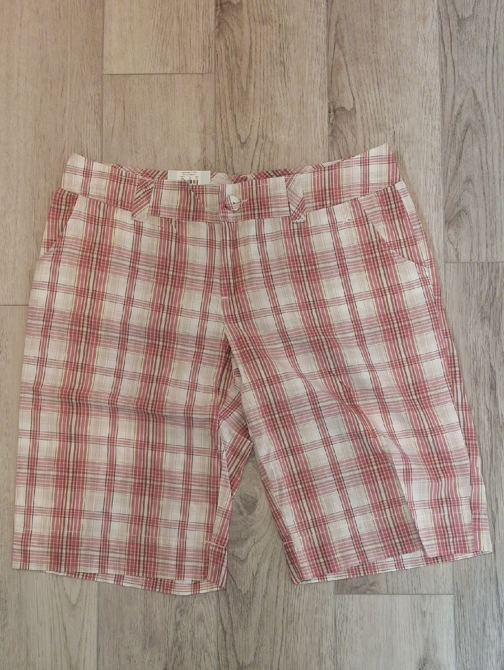 Vintage So Wear It Declare It Red Plaid Flat Front Shorts